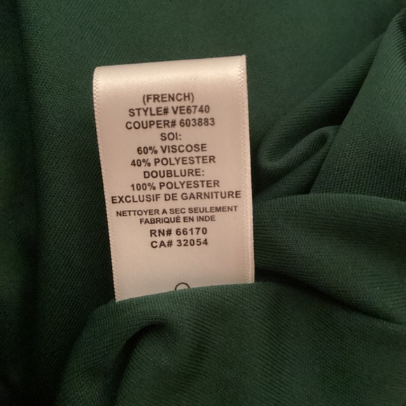 Eva Franco Anthropologie forest green velvet Floral maxi dress Special Occasion - Picture 10 of 10